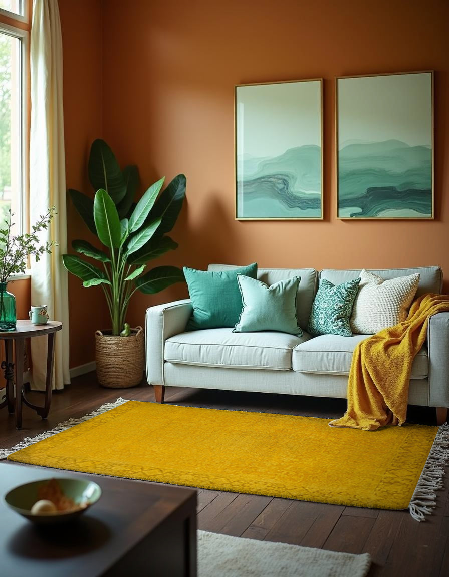 Oriental Silk Wash Chobi Rug - Size: 6.8 x 5.3