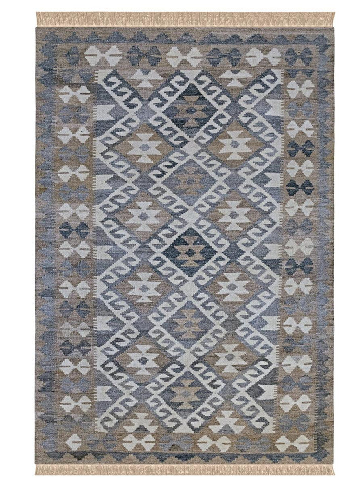 Neutral Bohemian Kilim - Size: 6.4 x 3.2