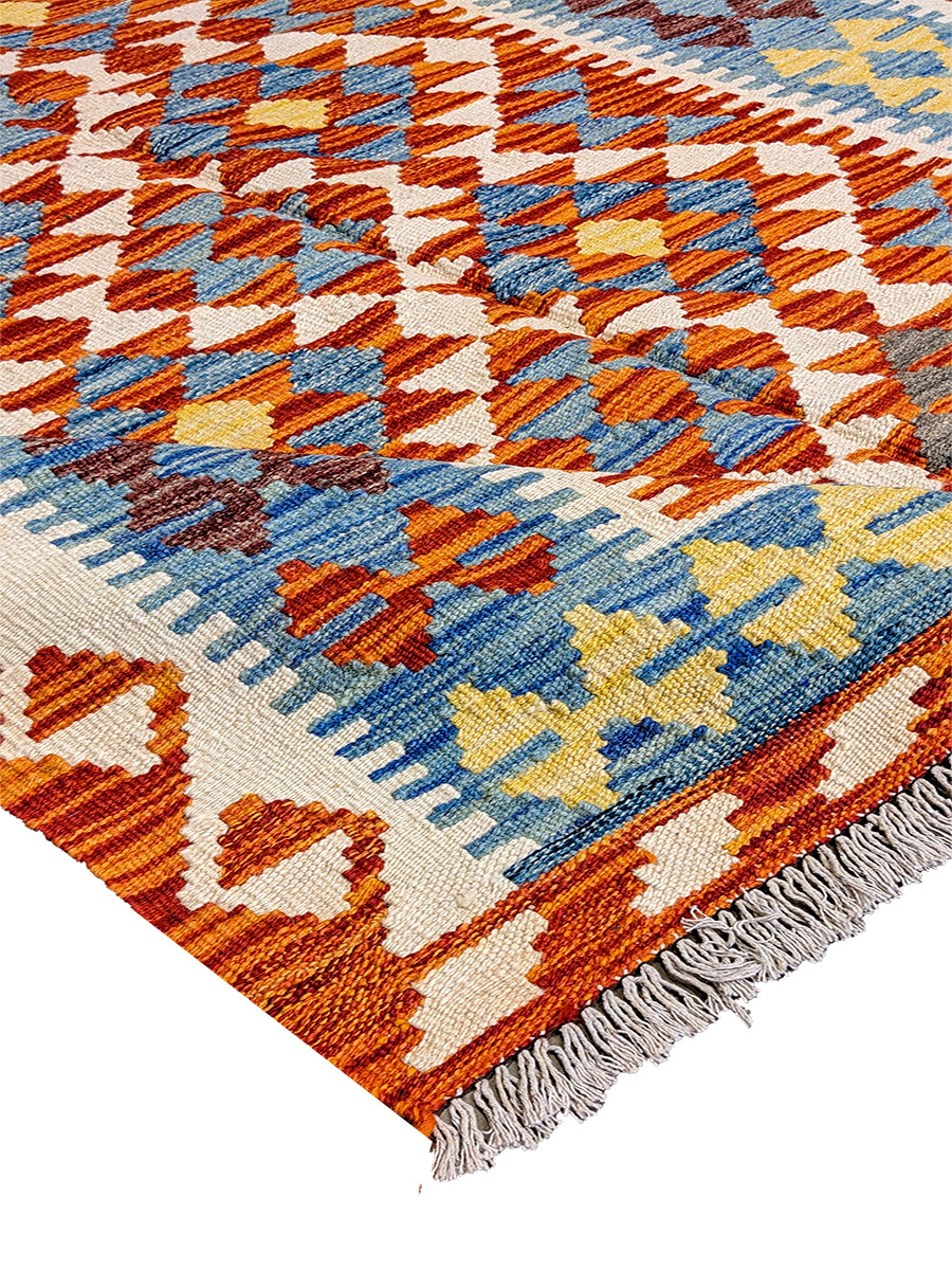 Maimana Afghanistan Kilim Rug - Size: 6.8 x 4.8