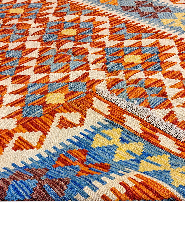 Maimana Afghanistan Kilim Rug - Size: 6.8 x 4.8
