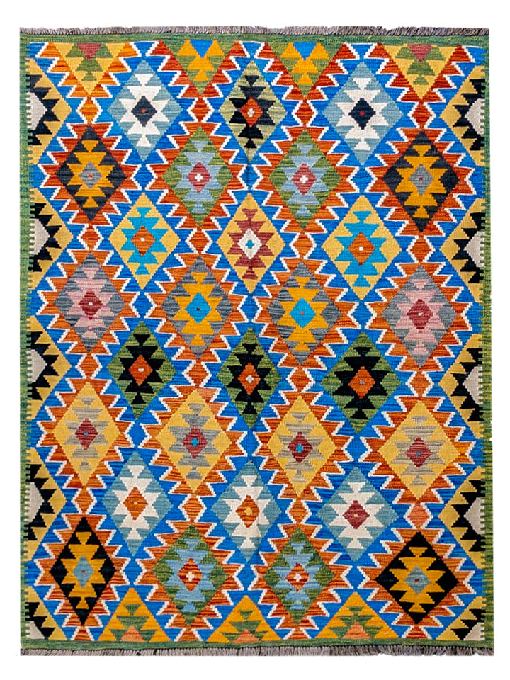 Maimana Afghanistan Kilim Rug - Size: 6.10 x 4.11