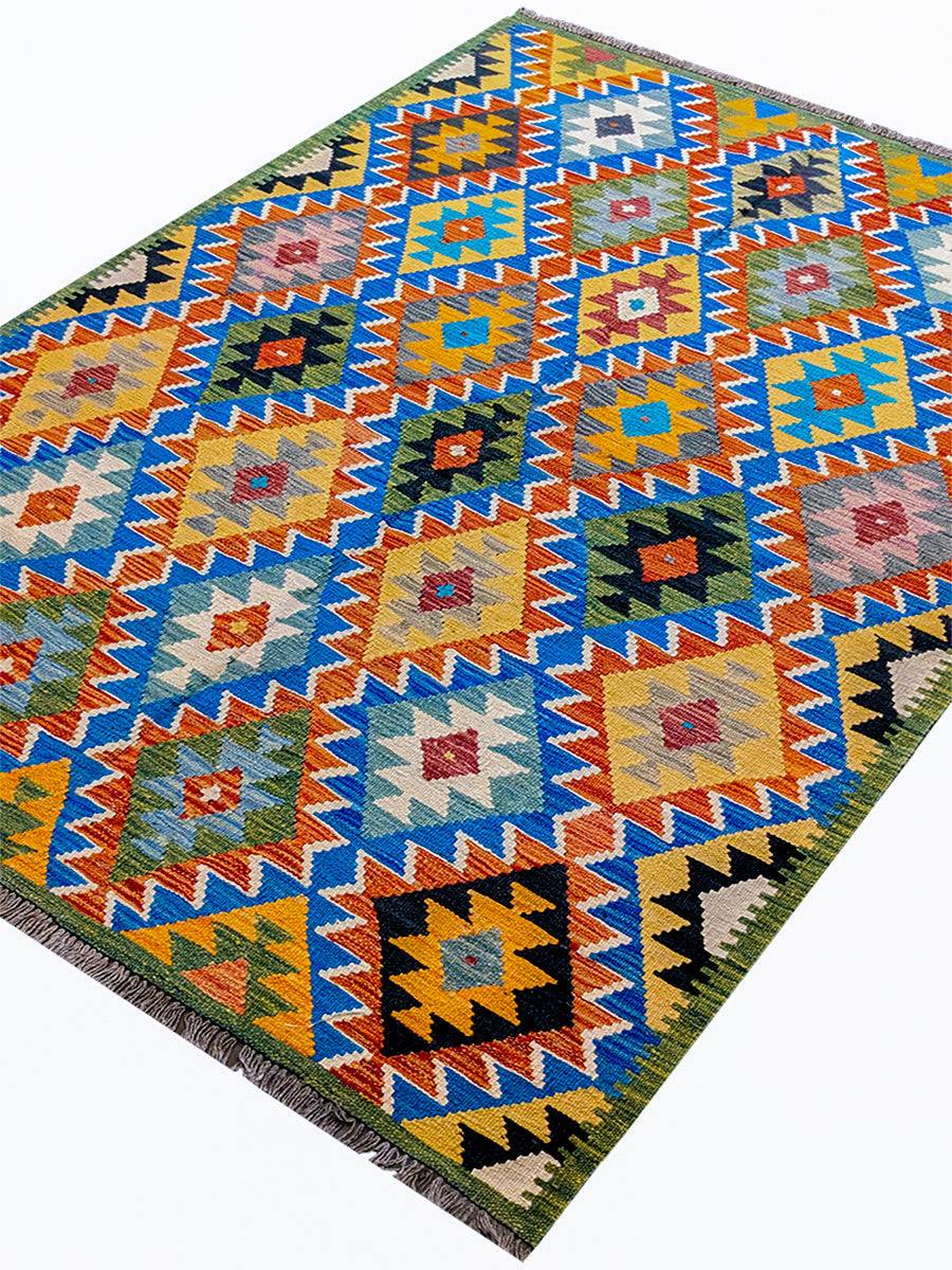 Maimana Afghanistan Kilim Rug - Size: 6.10 x 4.11