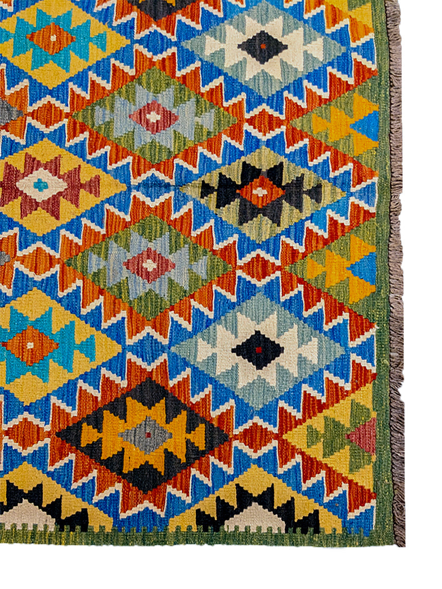 Maimana Afghanistan Kilim Rug - Size: 6.10 x 4.11