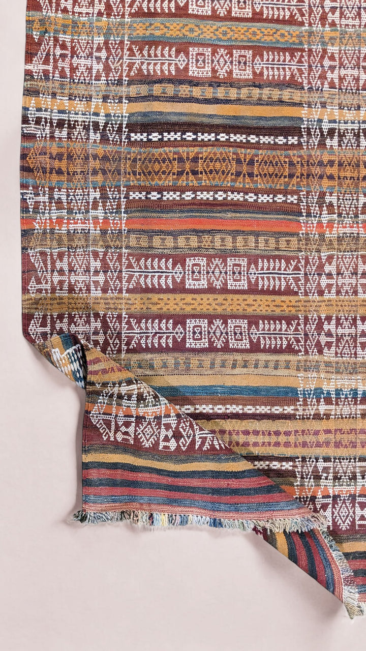 Antique Afghan Kilim Runner - Size: 10.2 x 3.11