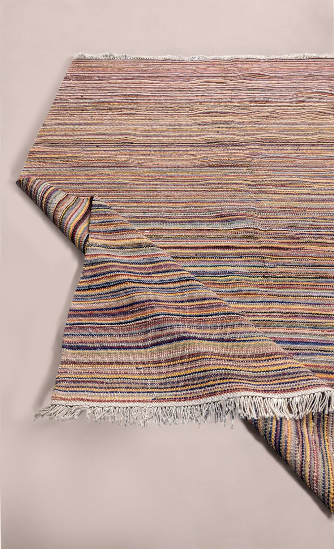 Rhythmic Modern Flatweave Wool Rug - Size: 8.2 x 5.10