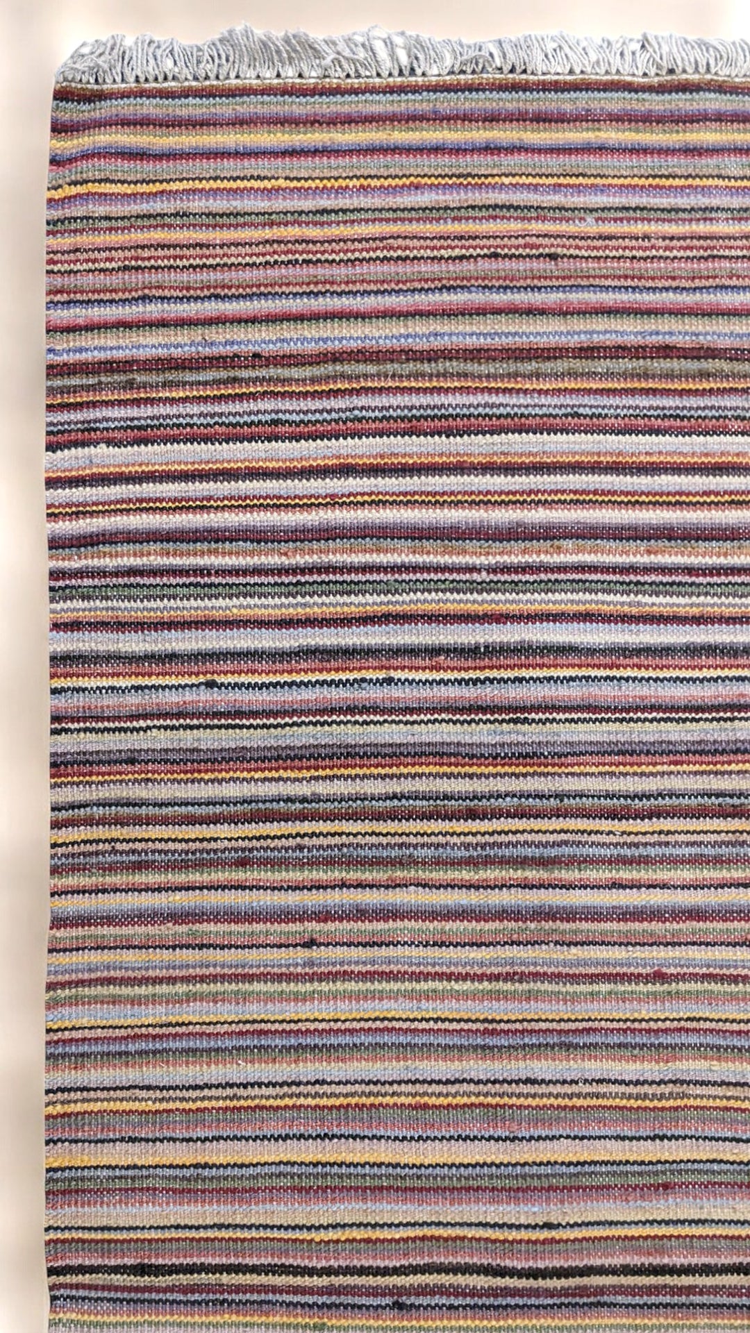 Rhythmic Modern Flatweave Wool Rug - Size: 8.2 x 5.10