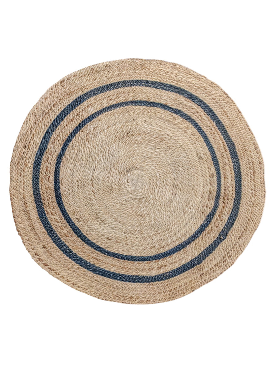 Braided Natural Jute Rug - Size: 5 x 5