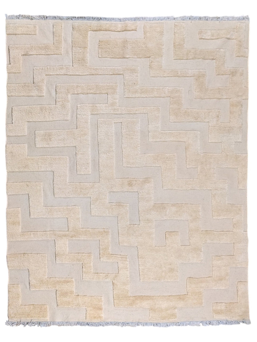 Zion Textured Berber Wool Rug - Size: 10.1 x 8.2