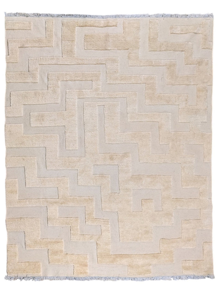 Zion Textured Berber Wool Rug - Size: 10.1 x 8.2