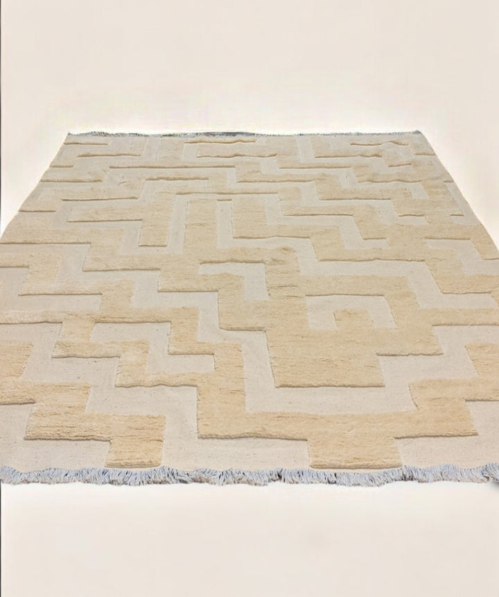 Zion Textured Berber Wool Rug - Size: 10.1 x 8.2