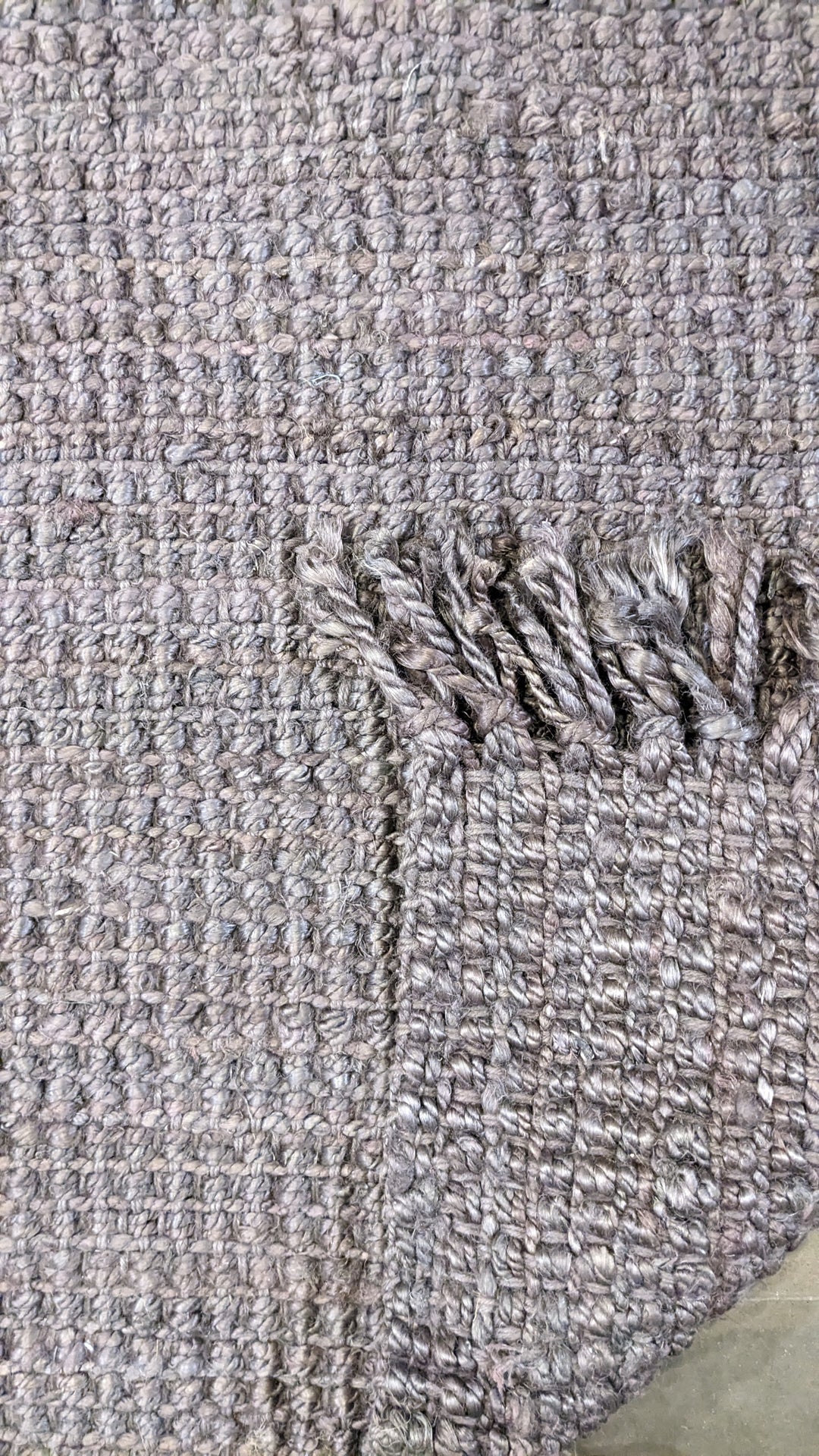 Chunky Overdyed Jute Rug - Size: 6.1 x 4