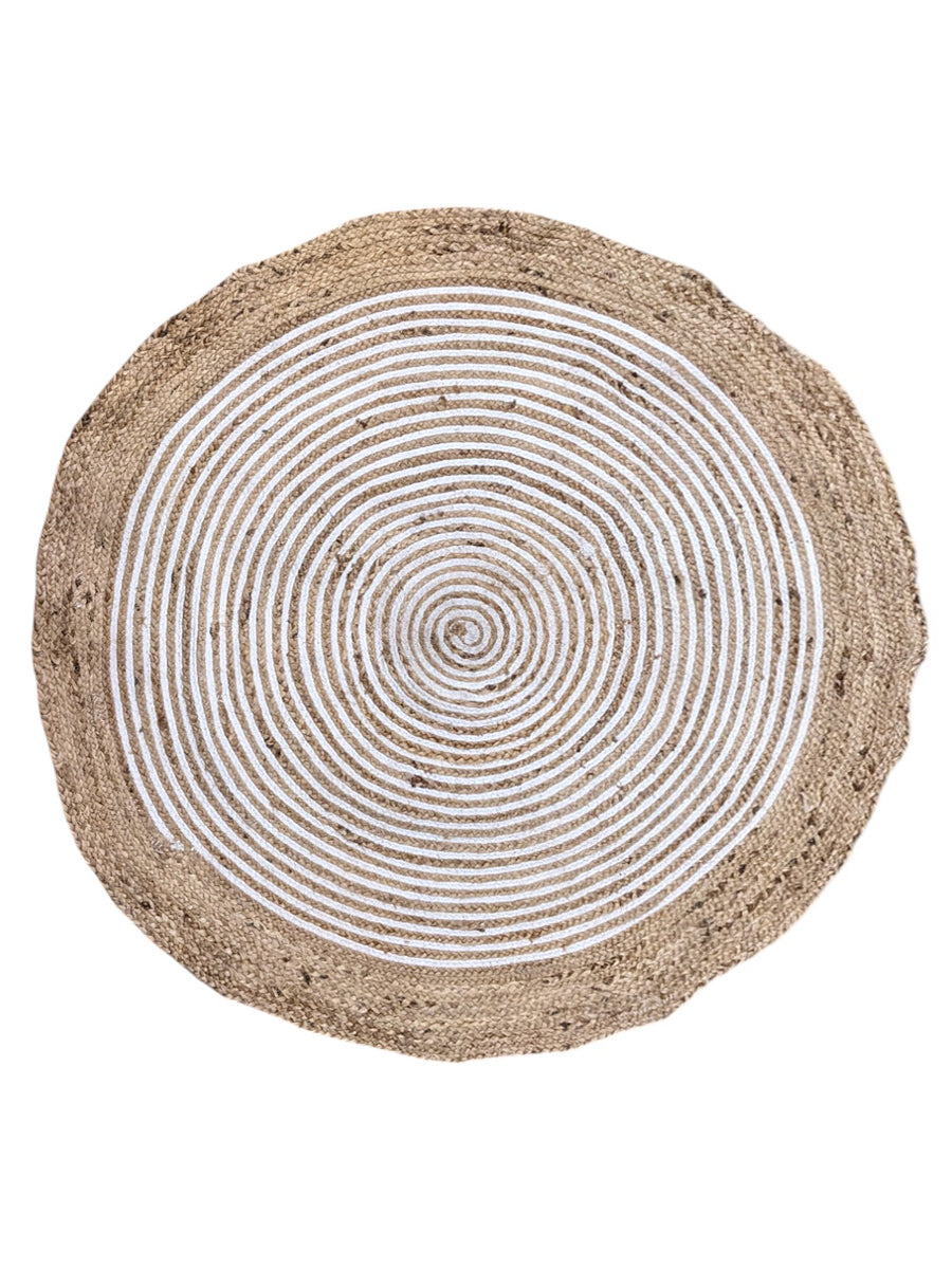 Braided Natural Jute Rug - Size: 3.10 x 3.10