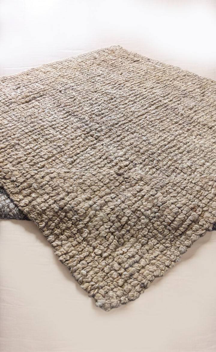 Chunky Natural Jute Rug - Size: 6.1 x 5.9
