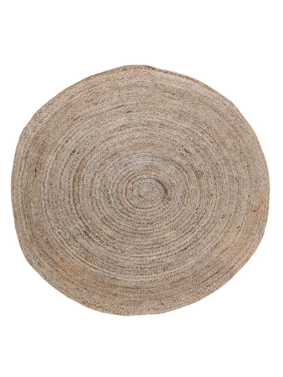 Braided Natural Jute Rug - Size: 4.5 x 4.5
