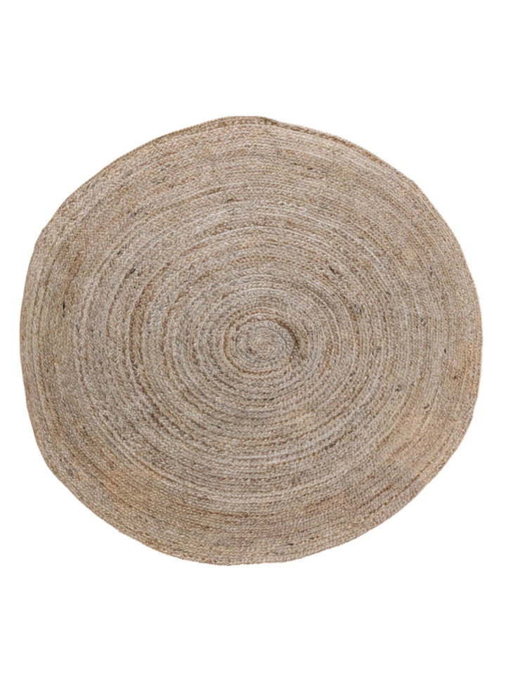 Braided Natural Jute Rug - Size: 4.5 x 4.5