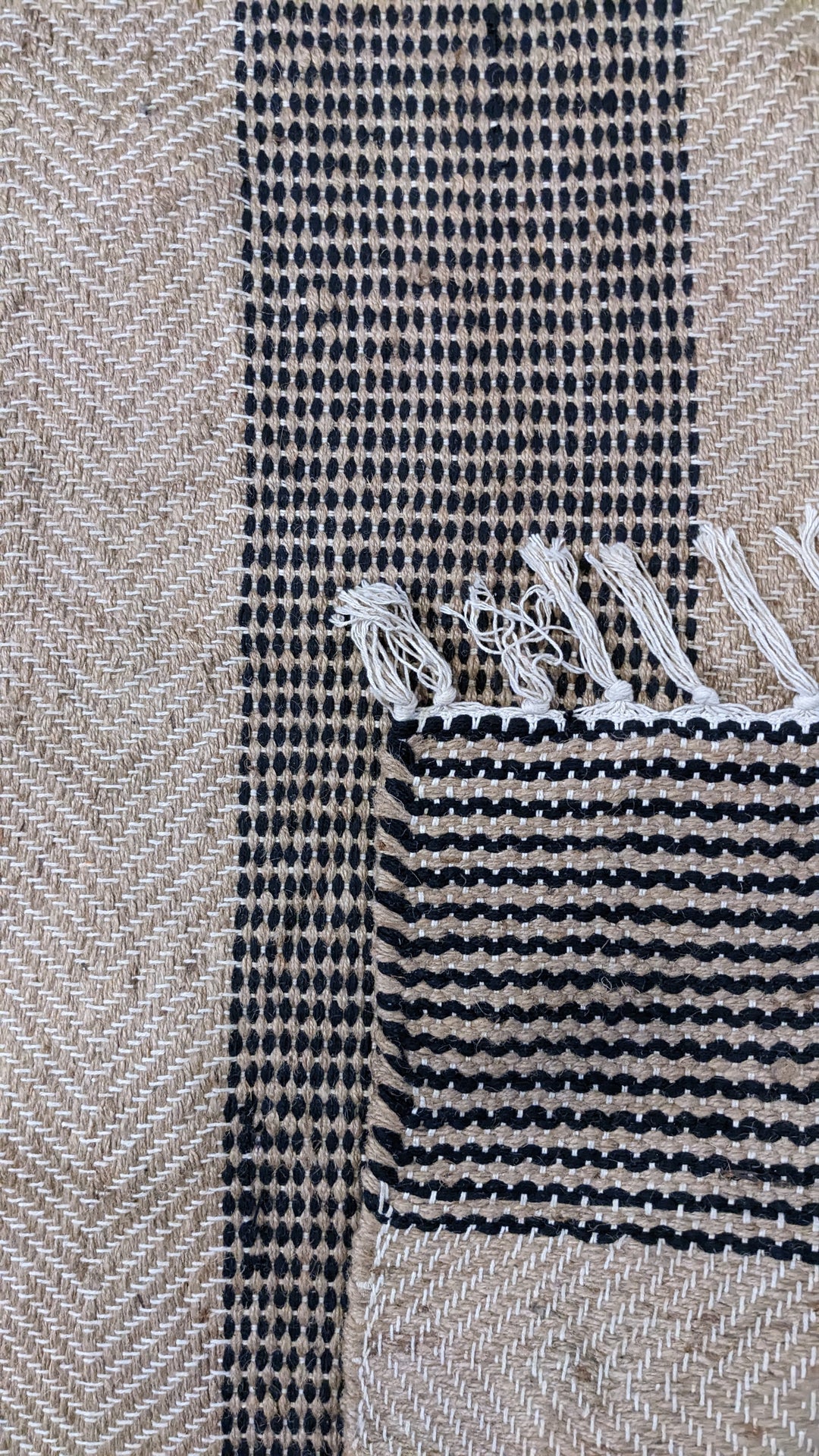 Flatweave Natural Jute Rug - Size: 6.8 x 4.6