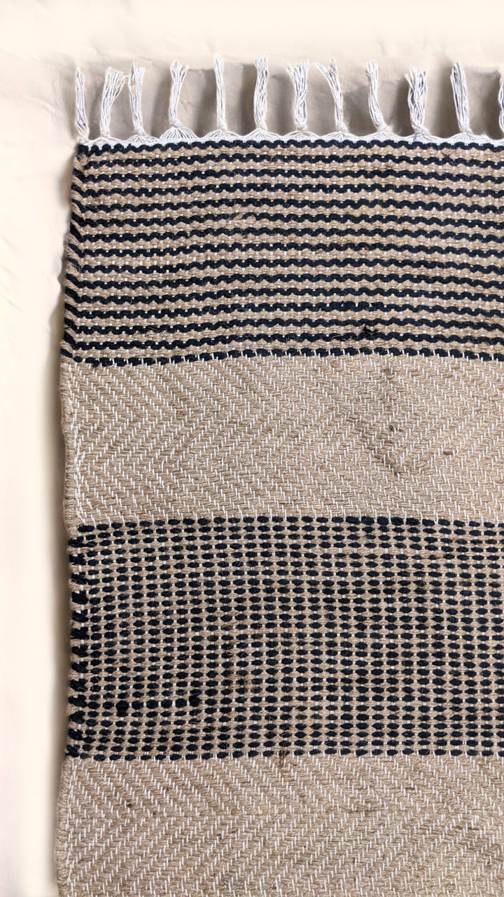 Flatweave Natural Jute Rug - Size: 6.8 x 4.6