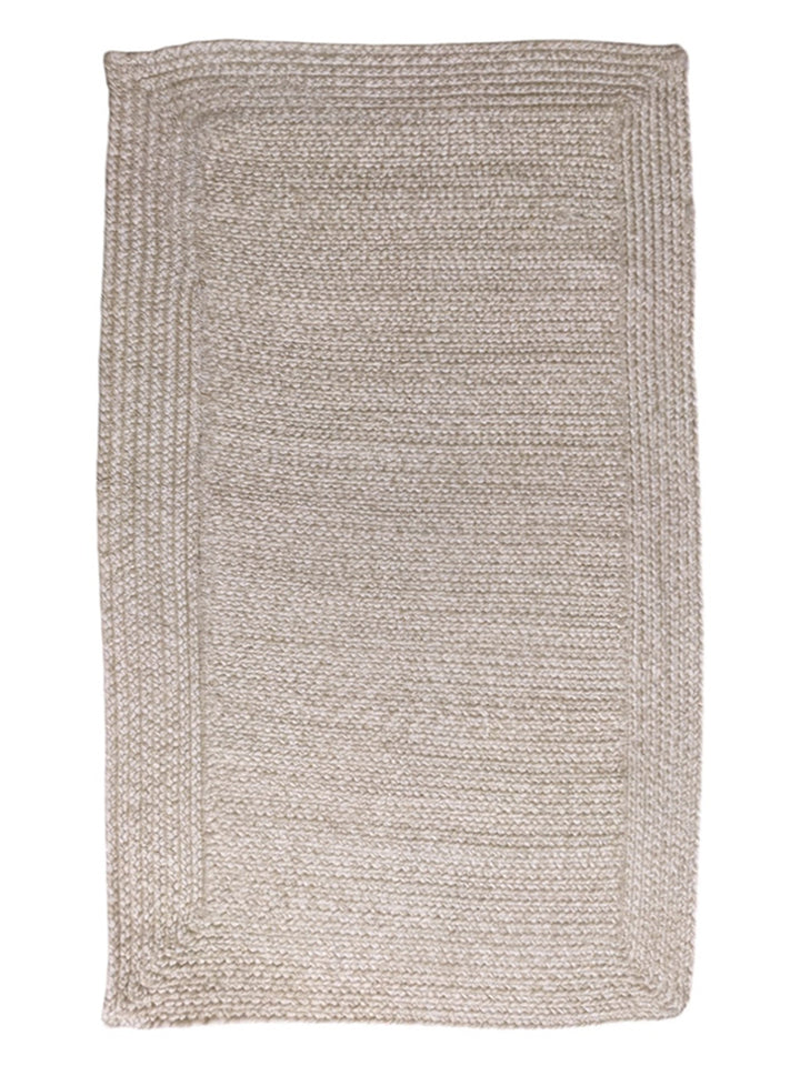 Braided Natural Jute Rug - Size: 4.3 x 2.6