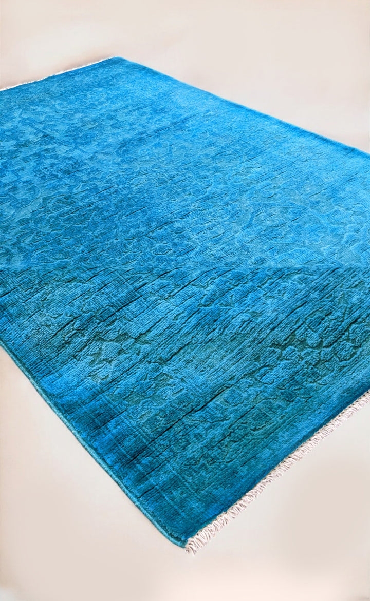 Oriental Silk Wash Chobi Rug - Size: 5.7 x 4