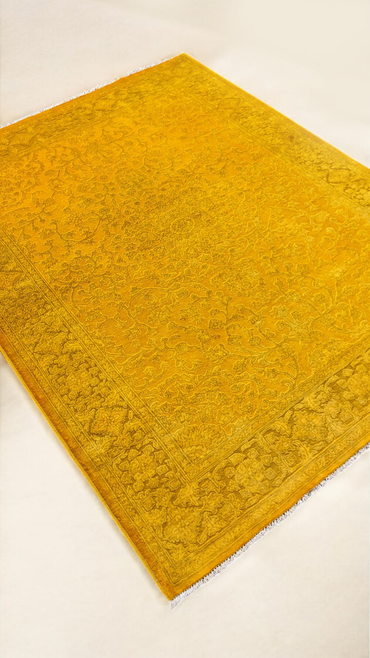 Oriental Silk Wash Chobi Rug - Size: 6.8 x 5.3