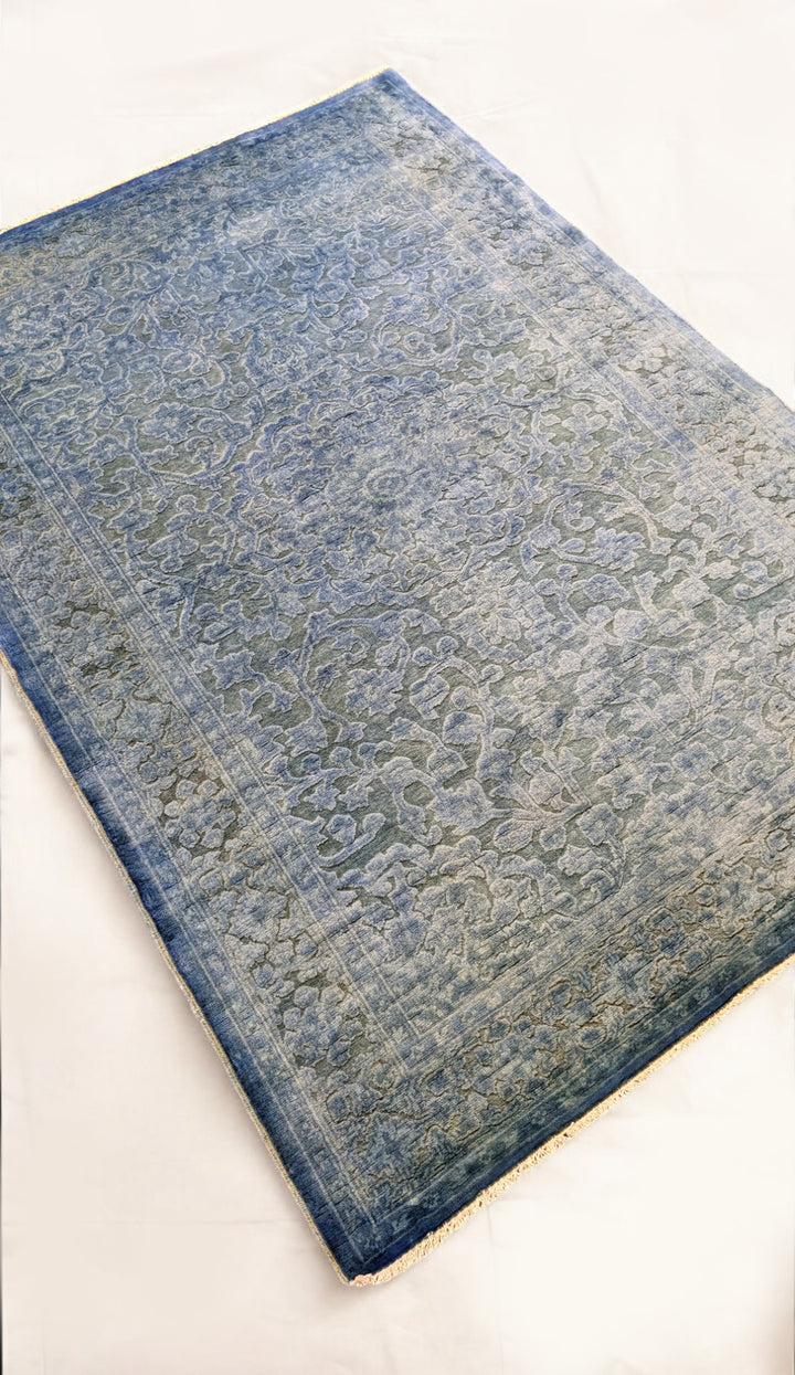 Oriental Silk Wash Chobi Rug - Size: 5.11 x 4.1