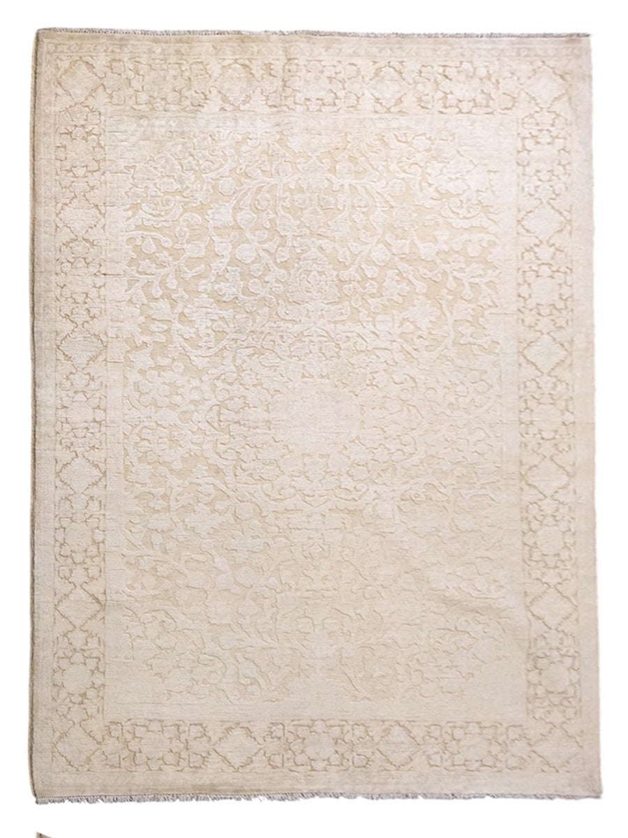 Oriental Silk Wash Chobi Rug - Size: 6.7 x 5