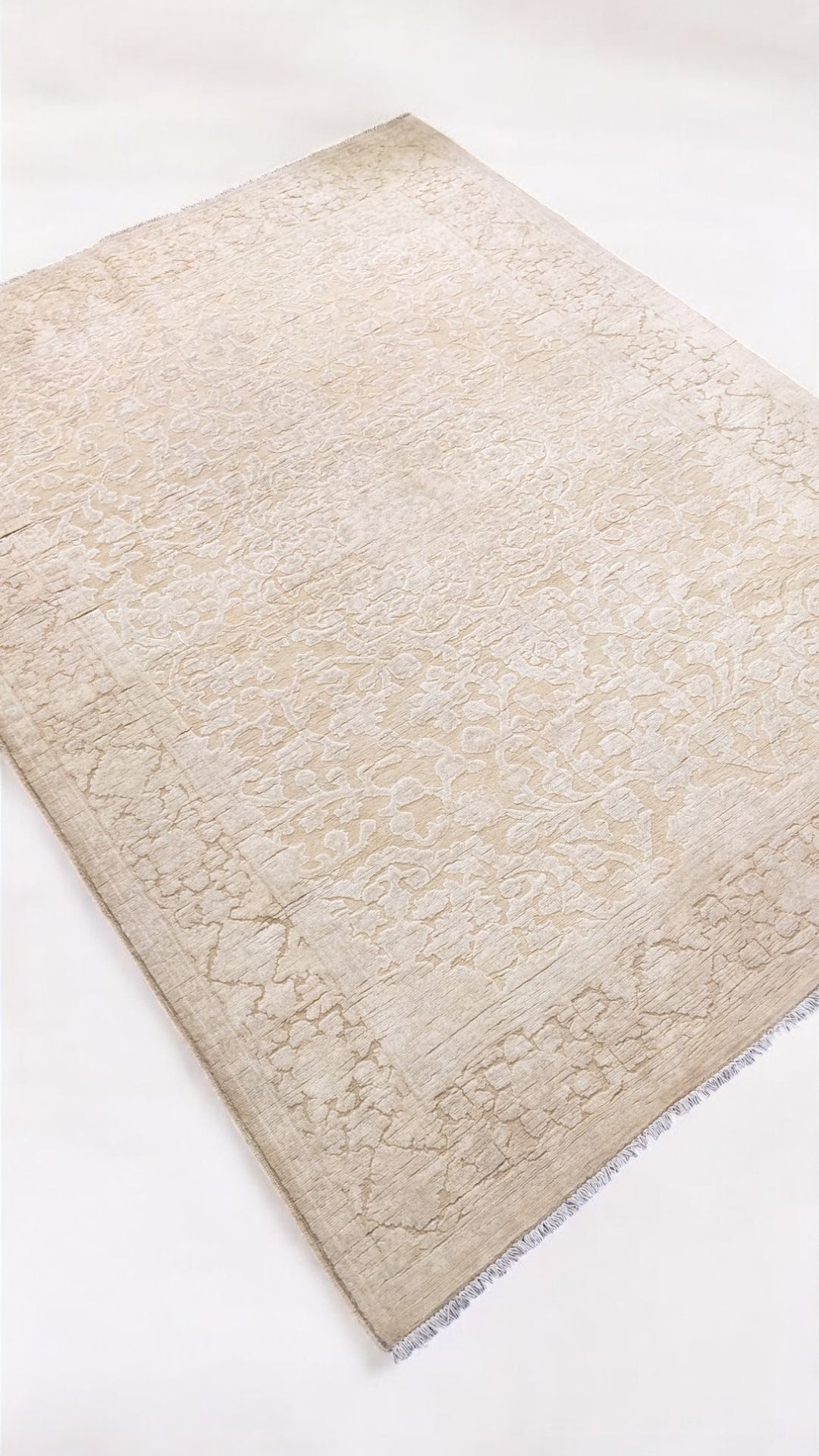 Oriental Silk Wash Chobi Rug - Size: 6.7 x 5