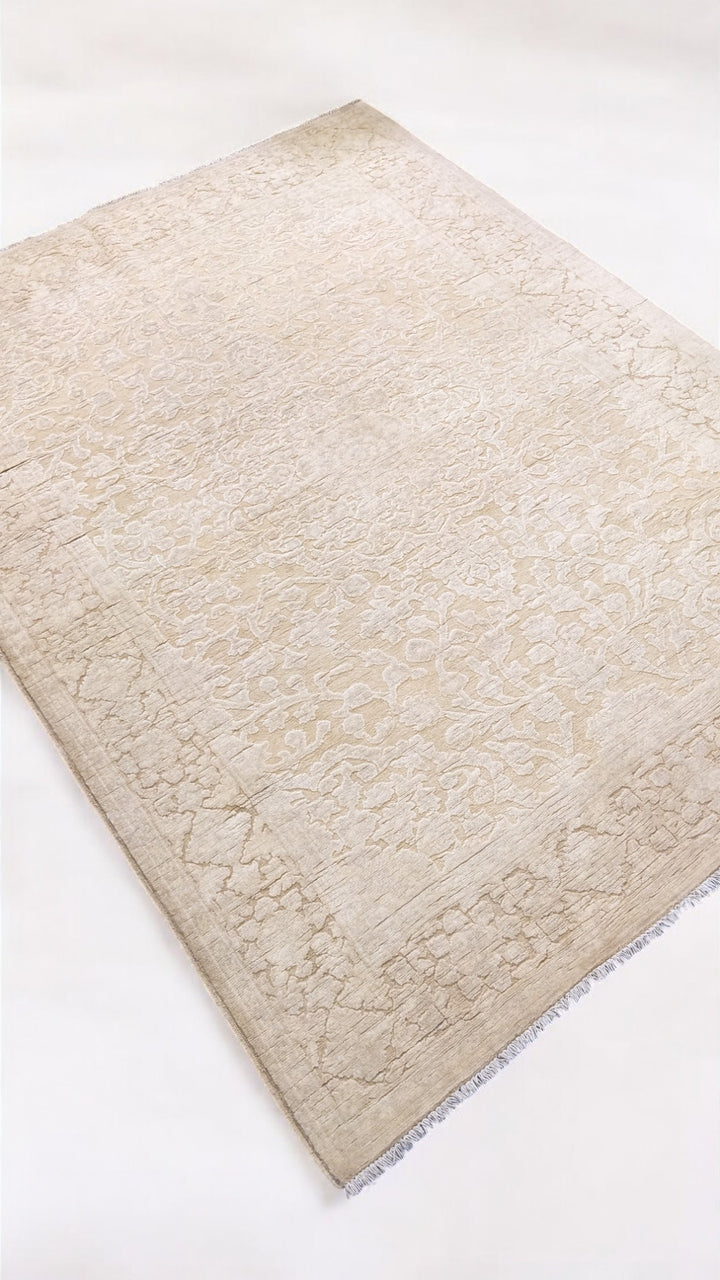 Oriental Silk Wash Chobi Rug - Size: 6.7 x 5