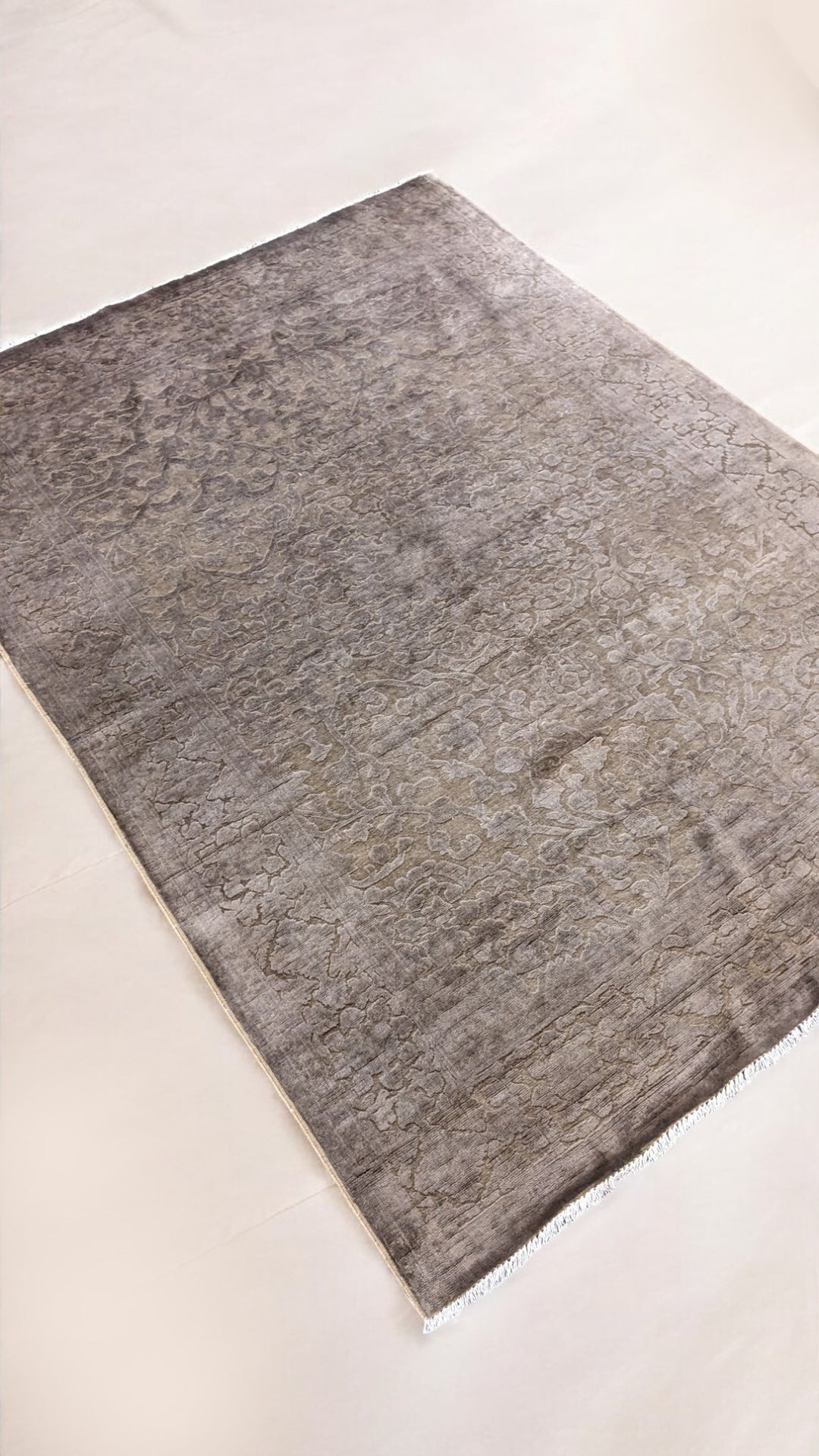 Oriental Silk Wash Chobi Rug - Size: 6.9 x 5