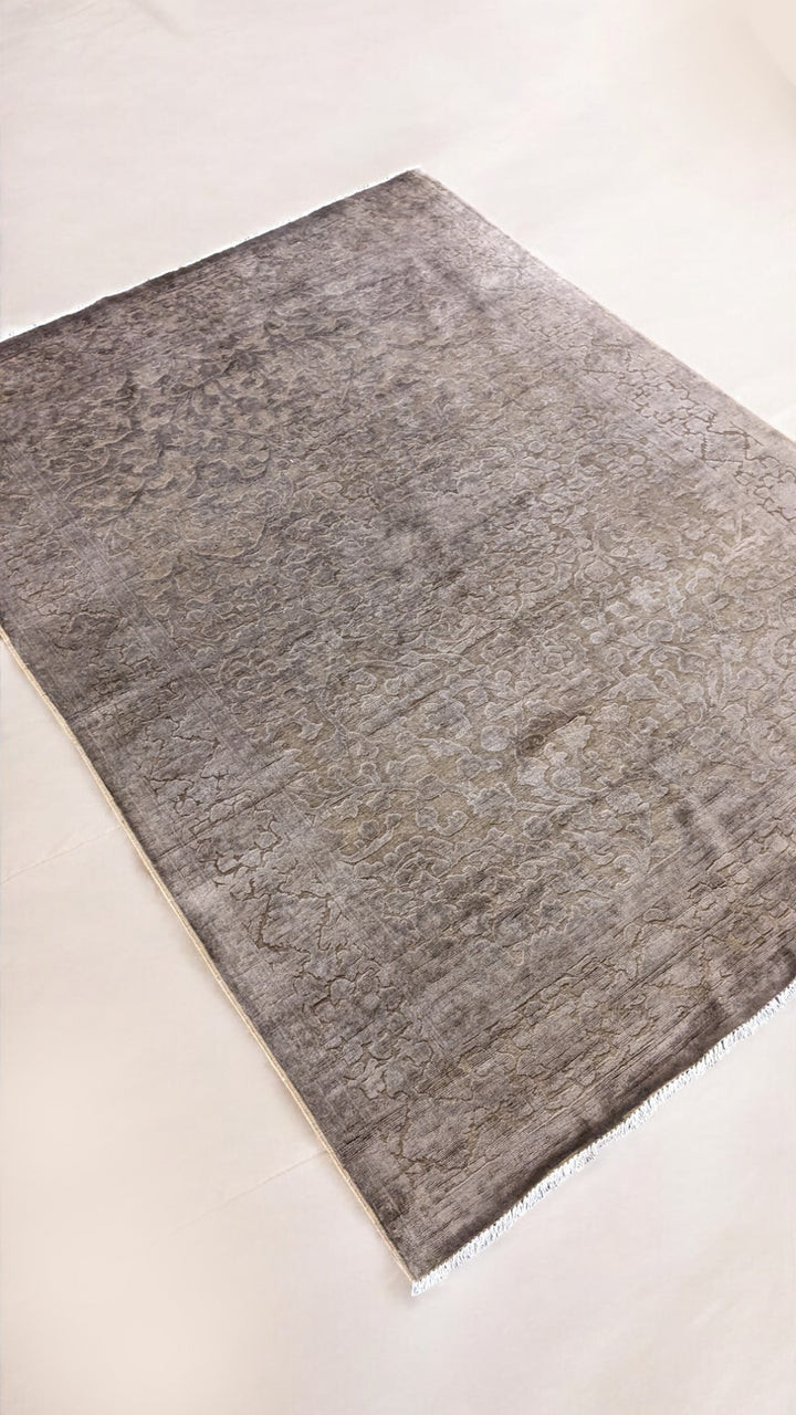 Oriental Silk Wash Chobi Rug - Size: 6.9 x 5