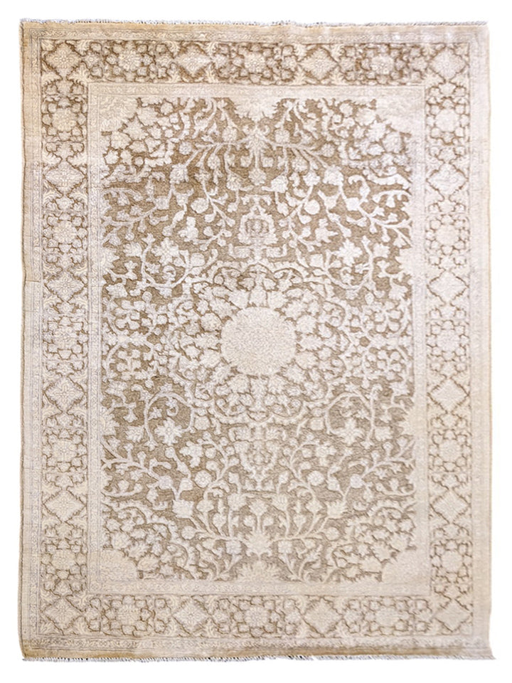 Oriental Silk Wash Chobi Rug - Size: 6.10 x 5.1