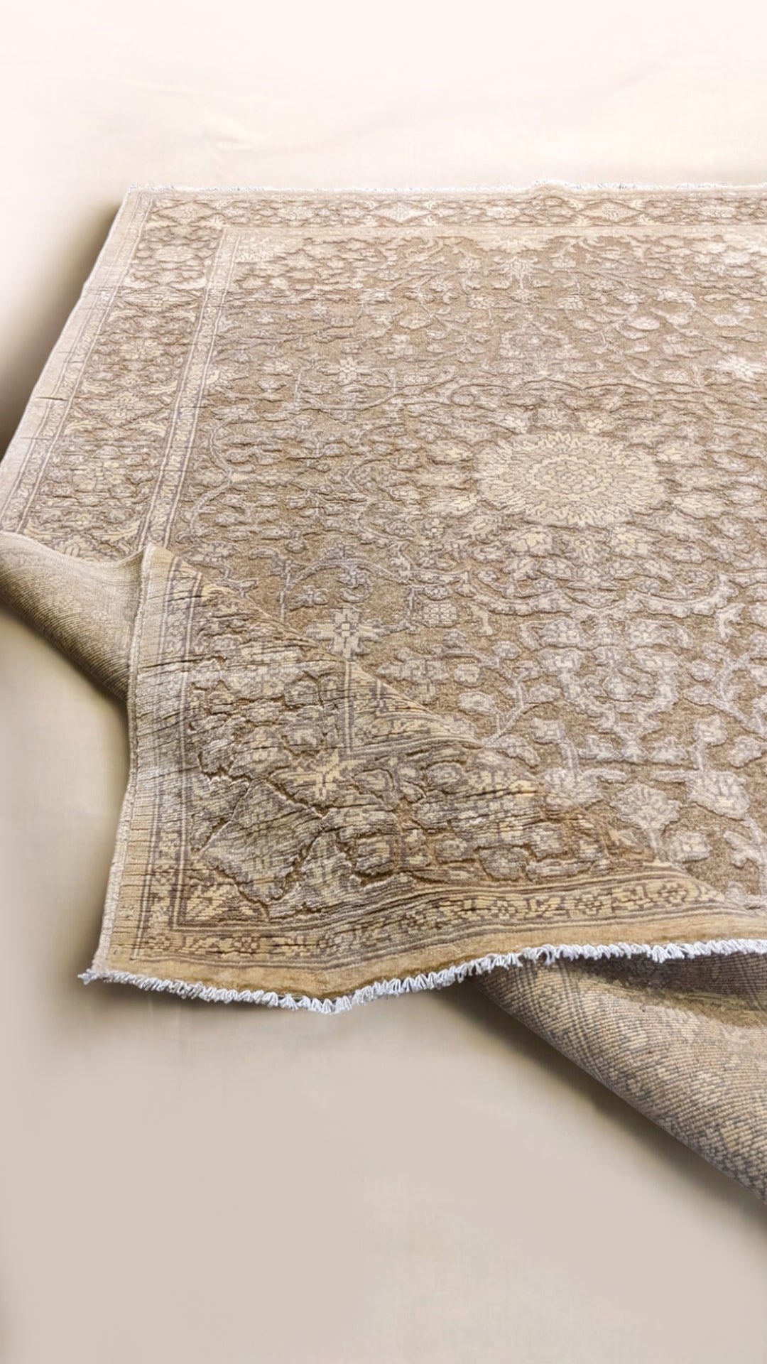 Oriental Silk Wash Chobi Rug - Size: 6.10 x 5.1