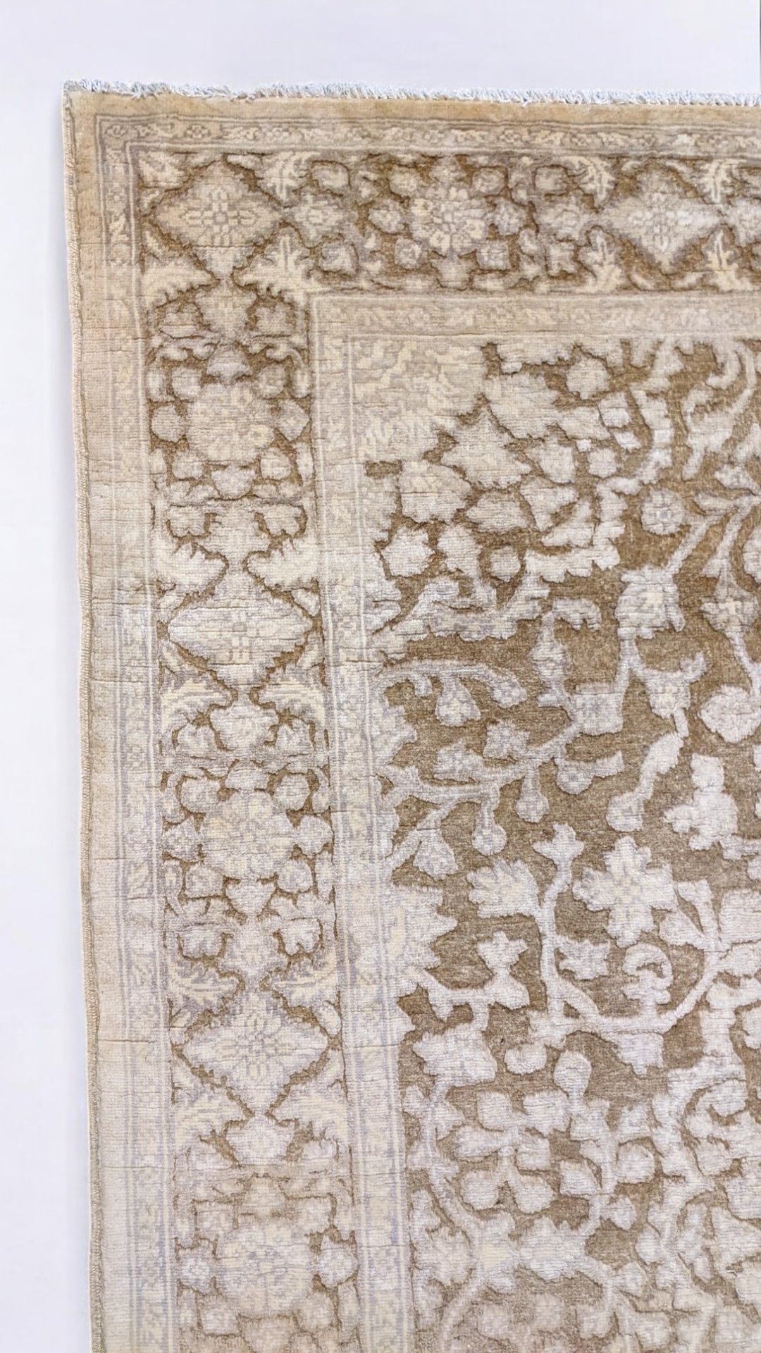 Oriental Silk Wash Chobi Rug - Size: 6.10 x 5.1