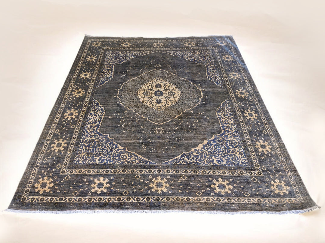 Embeyn Ziegler Silk Wash Rug - Size: 9.1 x 7.9