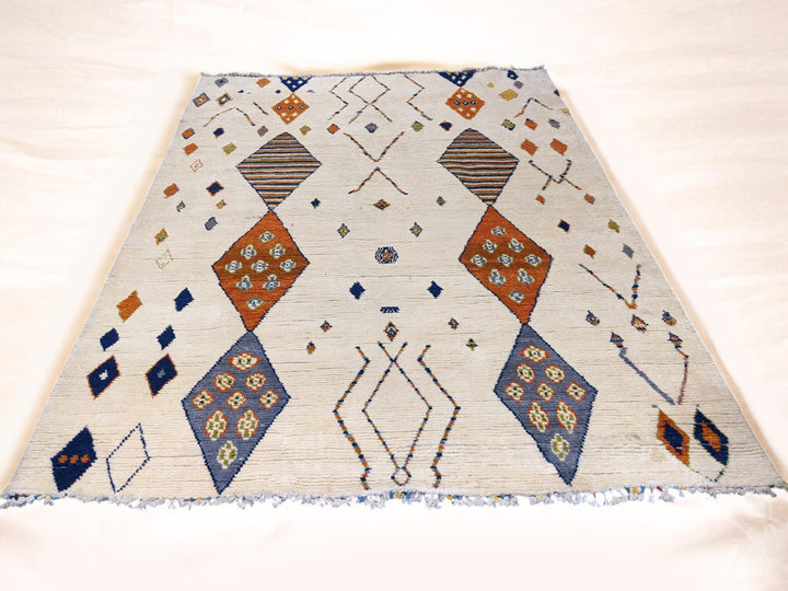 Neris Berber Wool Rug - Size: 10.8 x 7.8