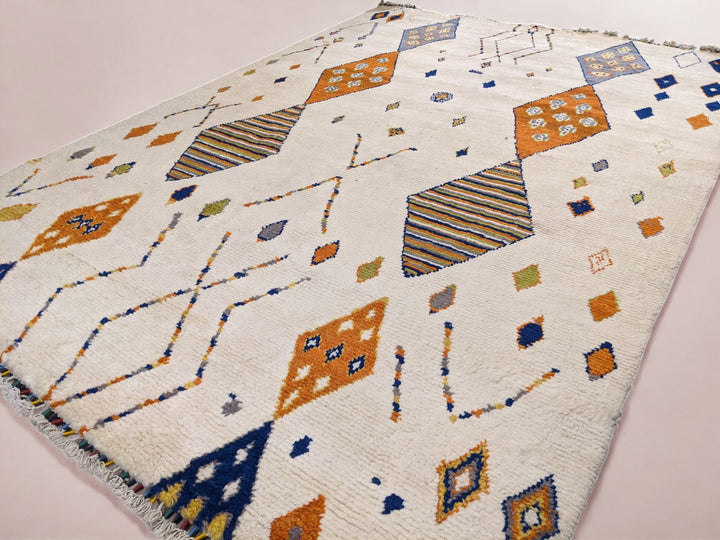 Neris Berber Wool Rug - Size: 10.8 x 7.8