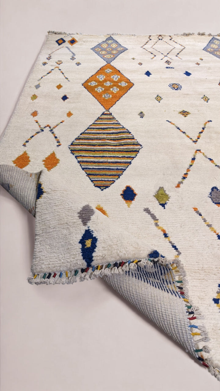 Neris Berber Wool Rug - Size: 10.8 x 7.8