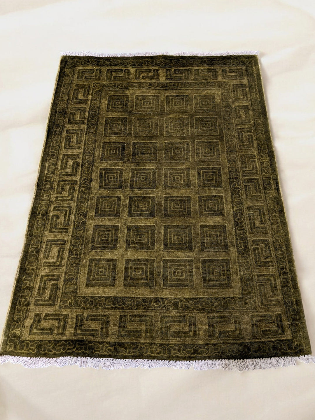 Oriental Silk Wash Chobi Rug - Size: 3.11 x 2.7