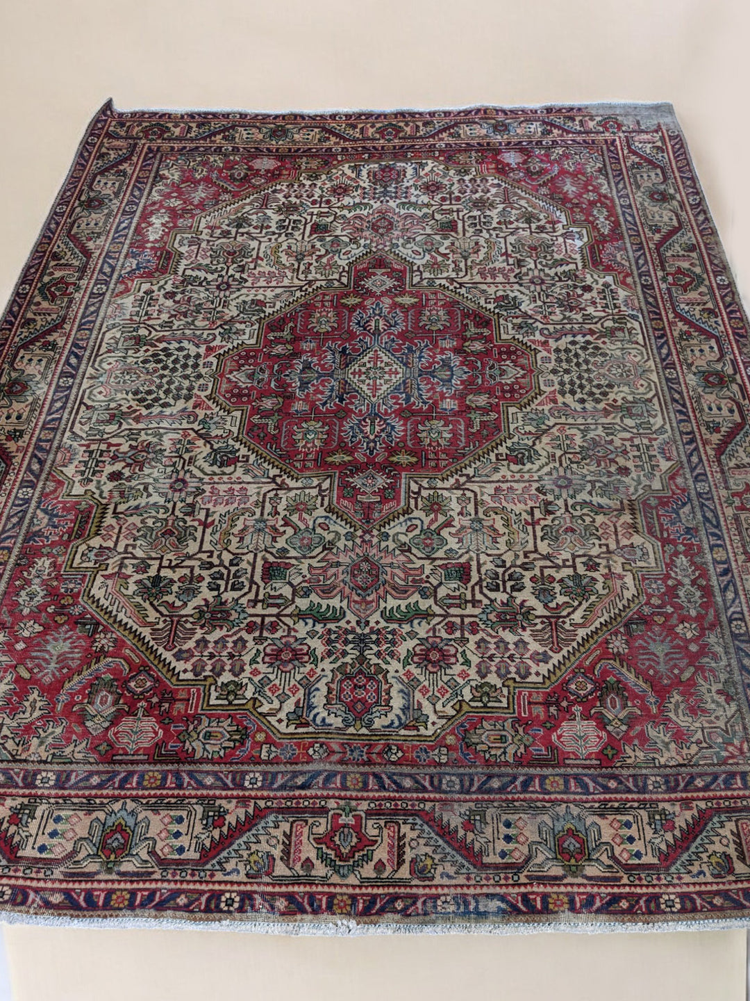 Tabriz Persian Vintage Wash Rug - Size: 12.7 x 9.7