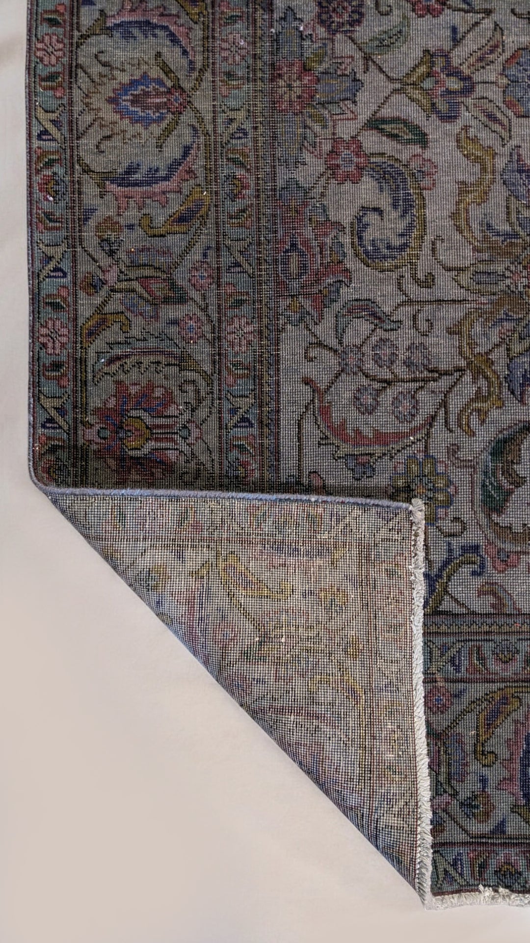 Kashan Persian Vintage Wash Rug - Size: 10.11 x 7.9