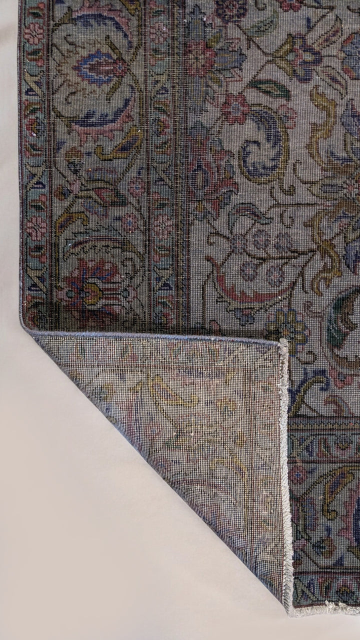 Kashan Persian Vintage Wash Rug - Size: 10.11 x 7.9