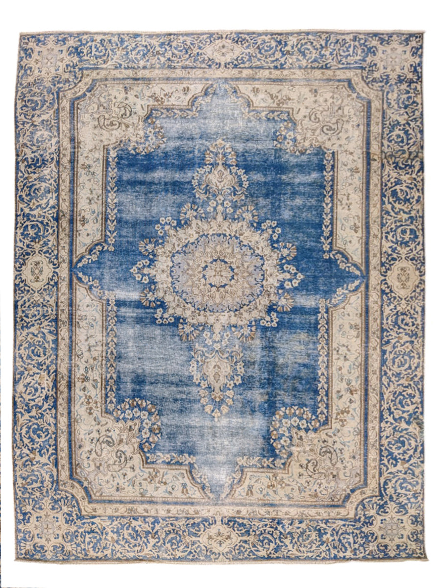 Kerman Persian Vintage Wash Rug - Size: 11.1 x 8.9