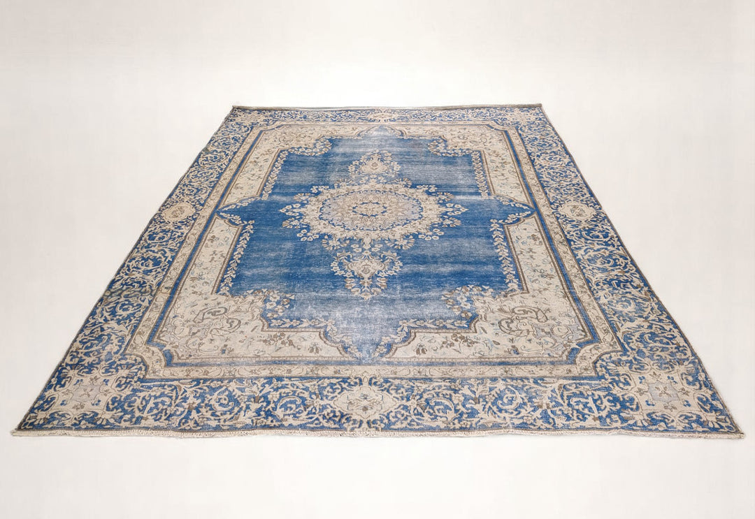 Kerman Persian Vintage Wash Rug - Size: 11.1 x 8.9