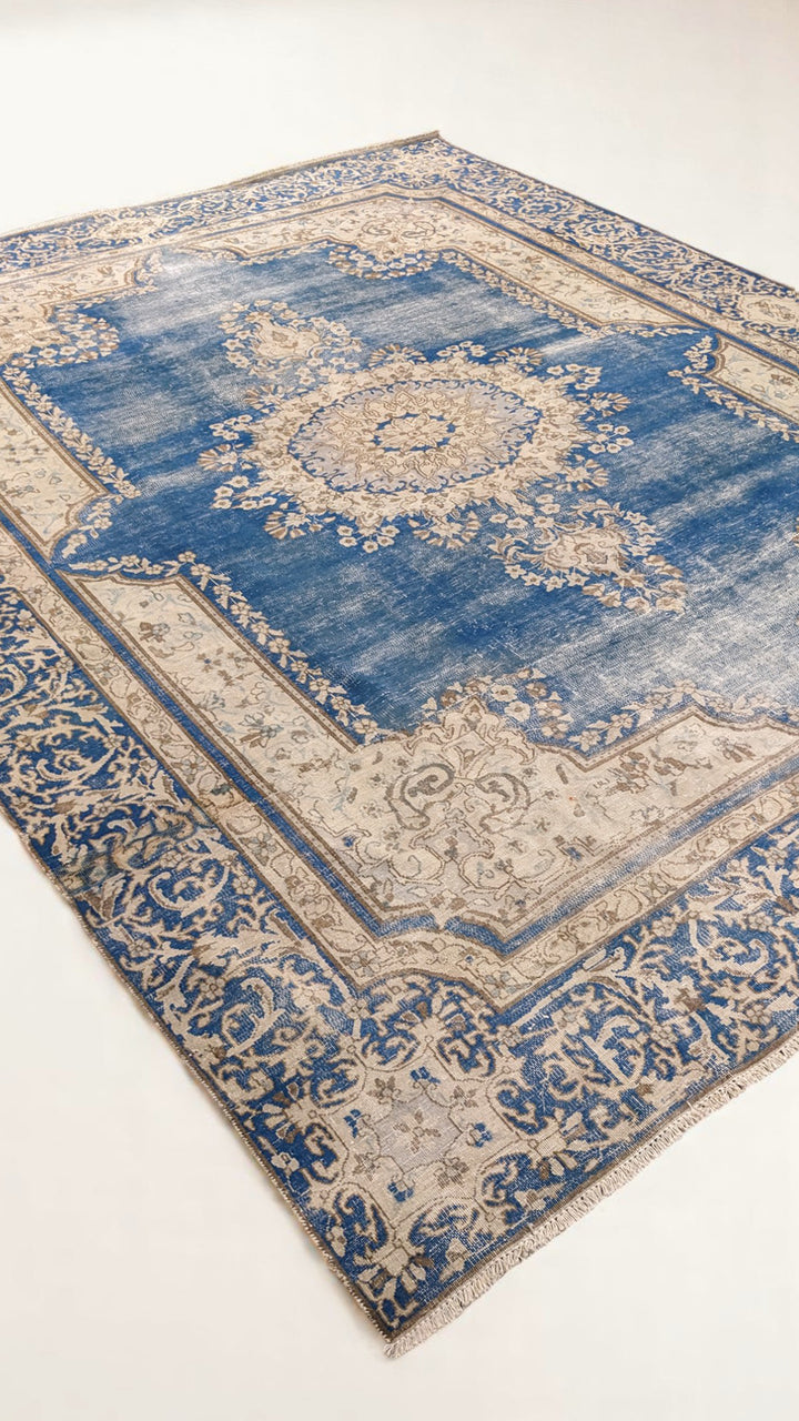 Kerman Persian Vintage Wash Rug - Size: 11.1 x 8.9