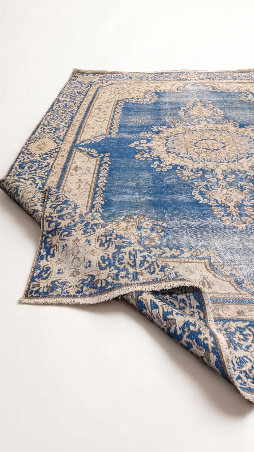 Kerman Persian Vintage Wash Rug - Size: 11.1 x 8.9