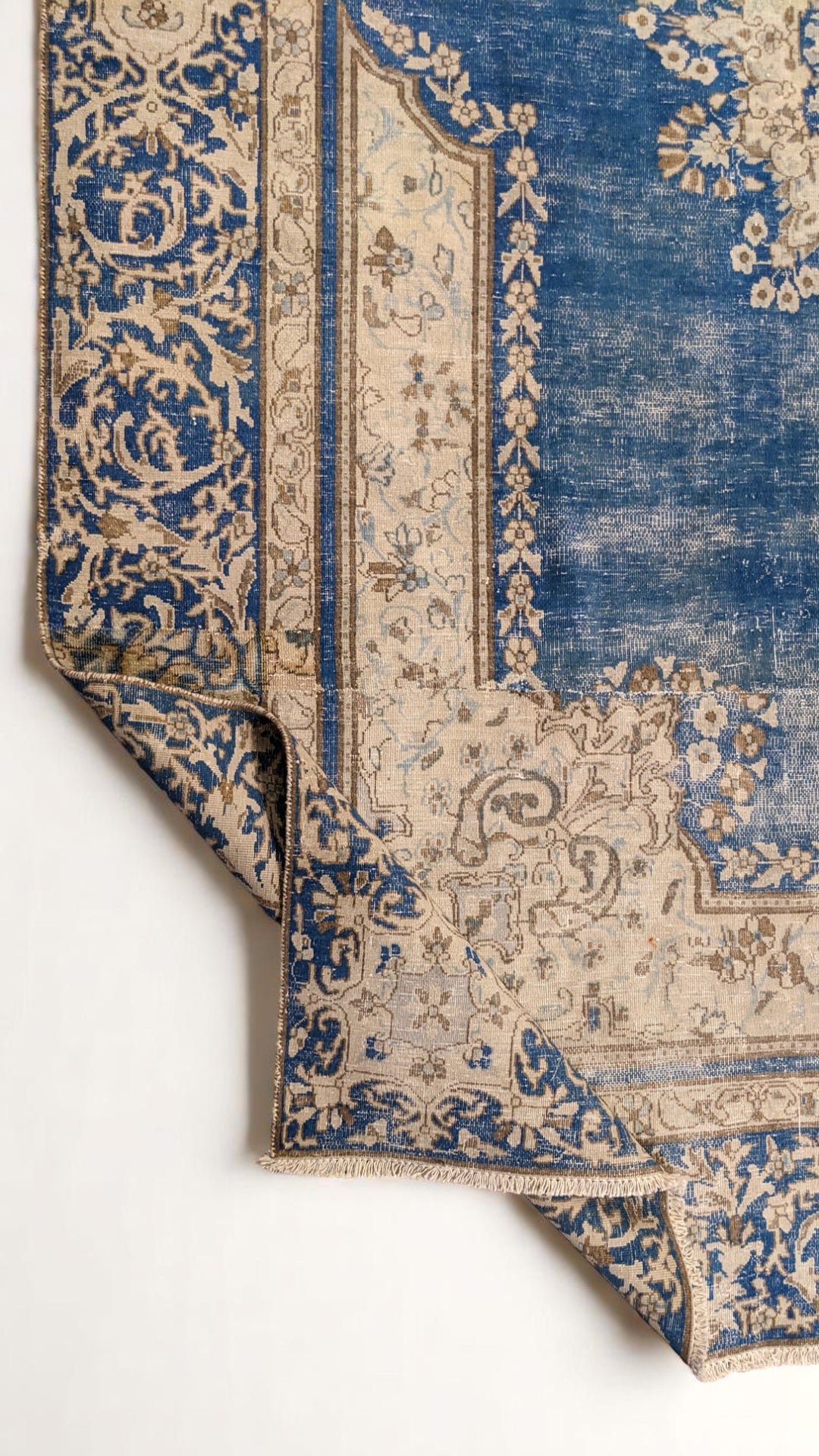 Kerman Persian Vintage Wash Rug - Size: 11.1 x 8.9