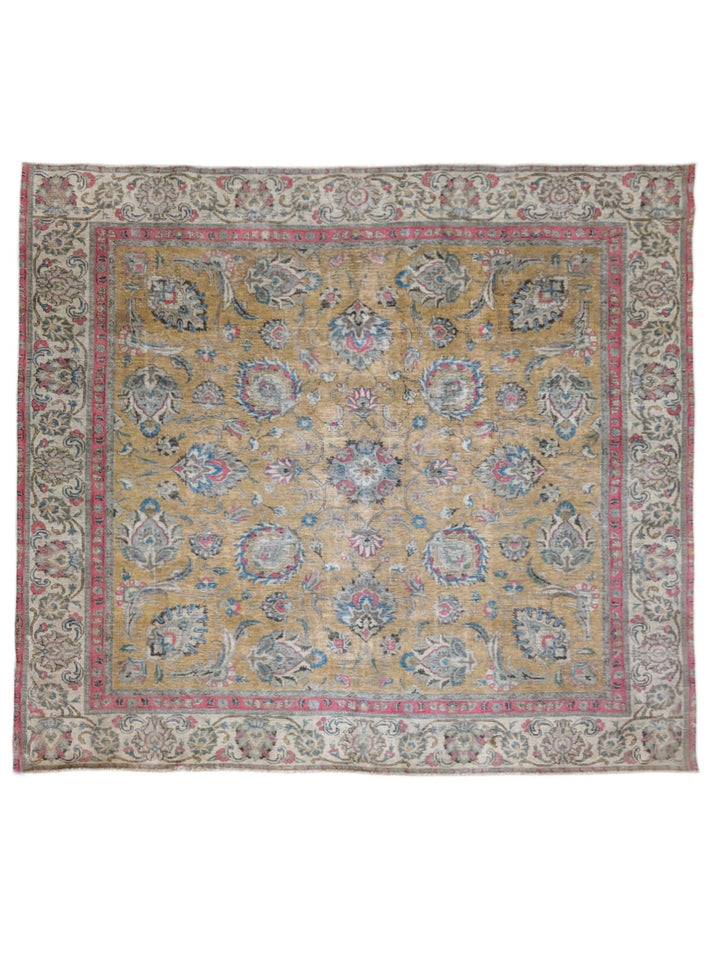 Kashan Persian Vintage Wash Rug - Size: 8.11 x 9.8