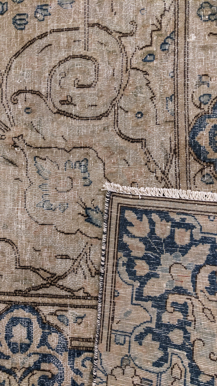 Kashan Persian Vintage Wash Rug - Size: 12.7 x 9