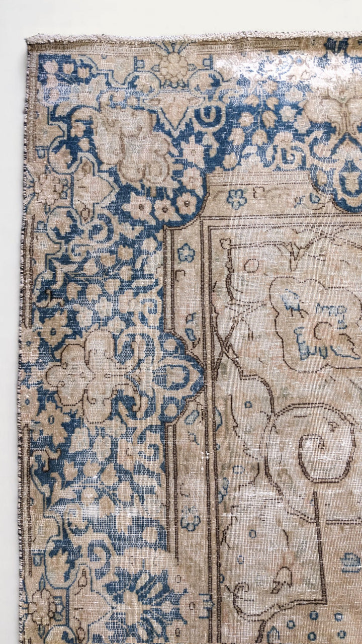 Kashan Persian Vintage Wash Rug - Size: 12.7 x 9