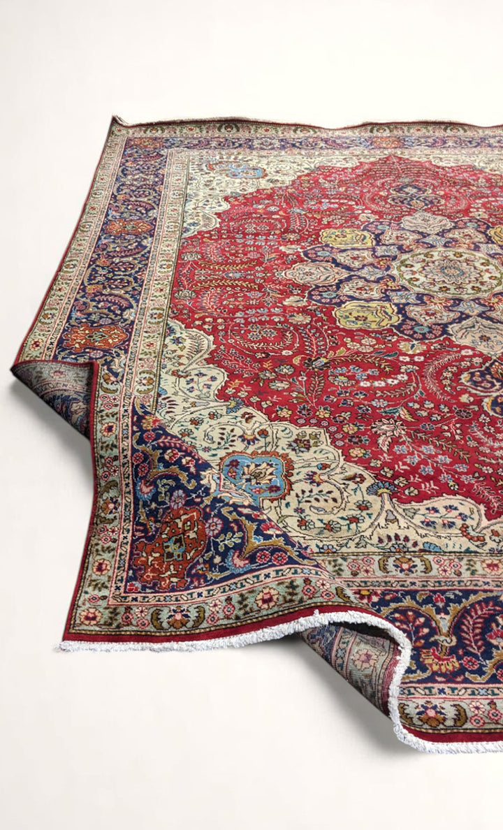 Kashan Persian Vintage Wash Rug - Size: 12.5 x 9.6